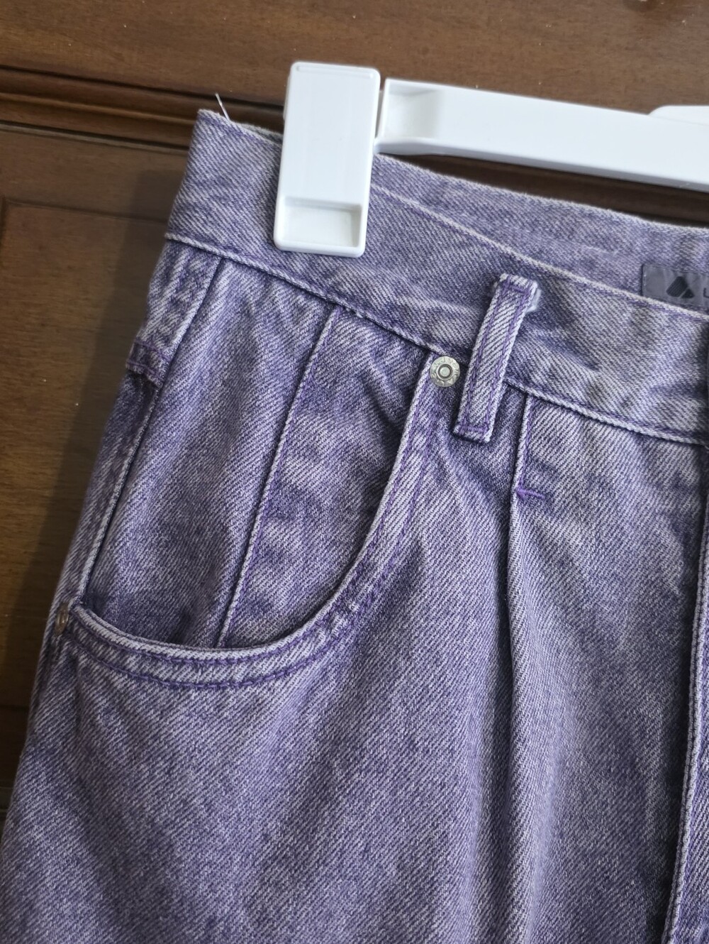 Lizwear Vintage Pleated Mom Jeans Acid Washed Lavender Size 8 - Picture 6 of 12